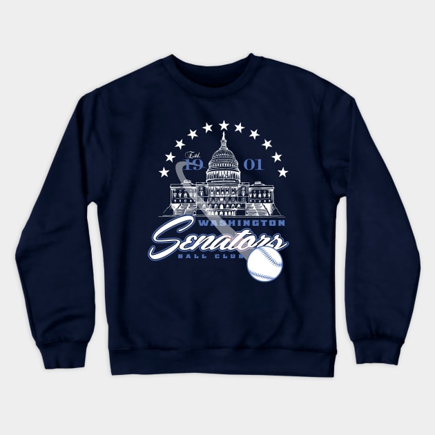 Washington Senators Crewneck Sweatshirt by MindsparkCreative